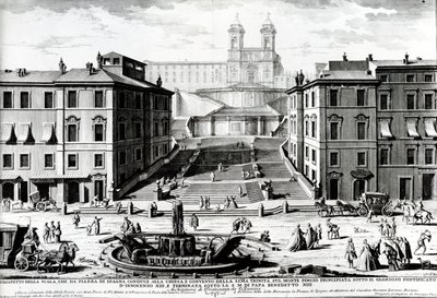 Piazza di Spagna, c.1740 by Giuseppe Vasi